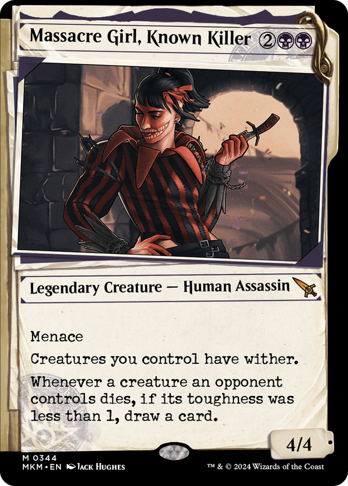 Massacre Girl, Known Killer (Showcase) [Murders at Karlov Manor] Magic: The Gathering
