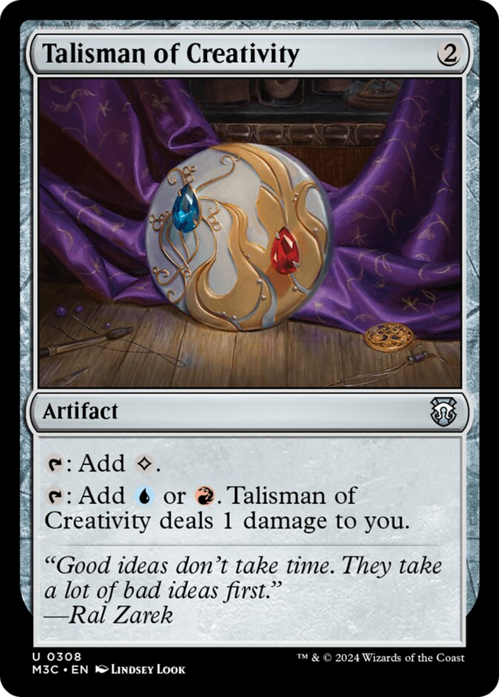 Talisman of Creativity [Modern Horizons 3 Commander] Magic: The Gathering