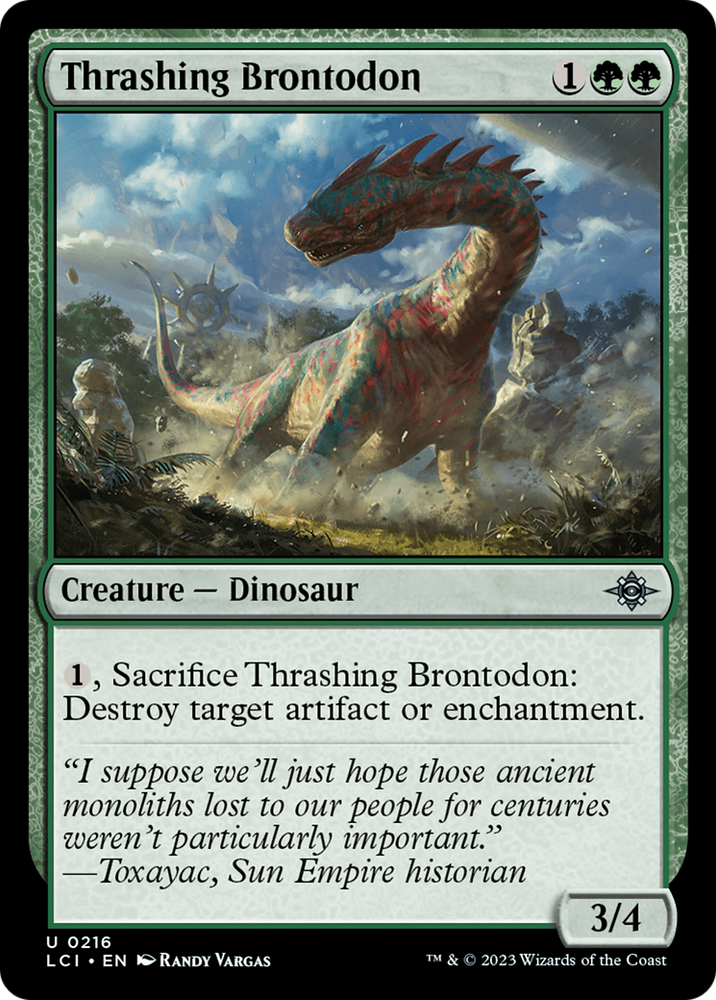 Thrashing Brontodon [The Lost Caverns of Ixalan] Magic: The Gathering
