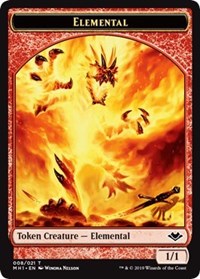 Elemental (008) // Construct (017) Double-Sided Token [Modern Horizons Tokens] Magic: The Gathering