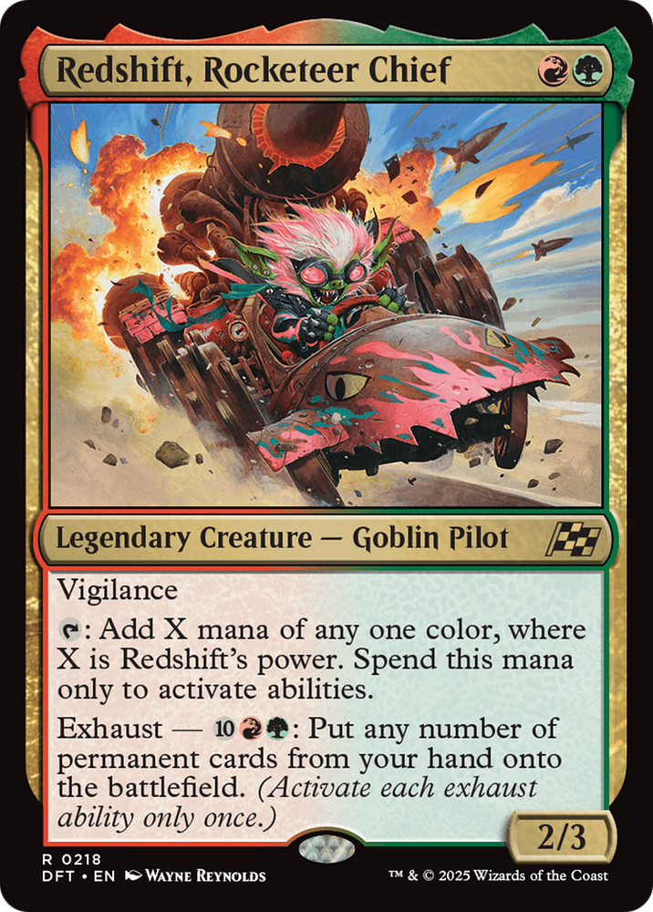 Redshift, Rocketeer Chief [Aetherdrift] Magic: The Gathering