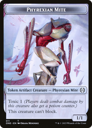 Phyrexian Mite (011) // Cat Double-Sided Token [Phyrexia: All Will Be One Tokens] Magic: The Gathering