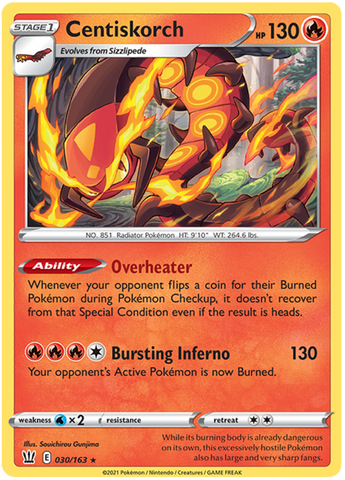 Centiskorch (030/163) [Sword & Shield: Battle Styles] Pokémon