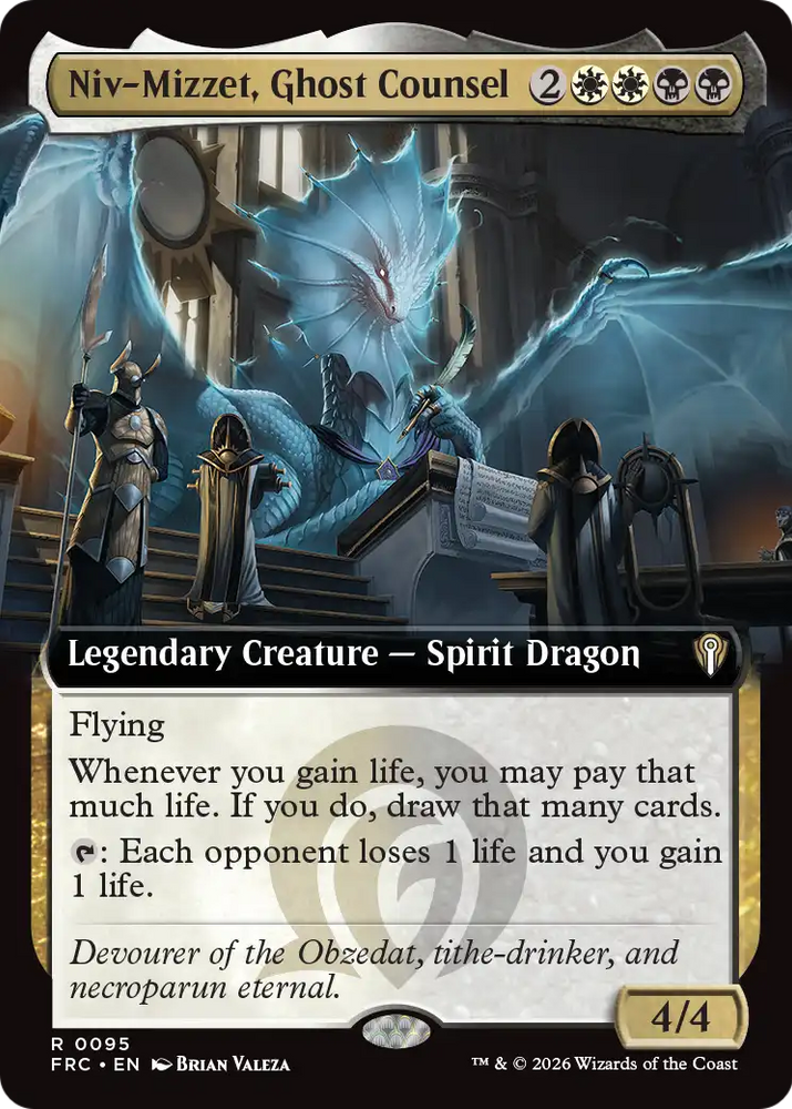 Niv-Mizzet, Ghost Counsel (Extended Art) [Reality Fracture Commander] Magic: The Gathering