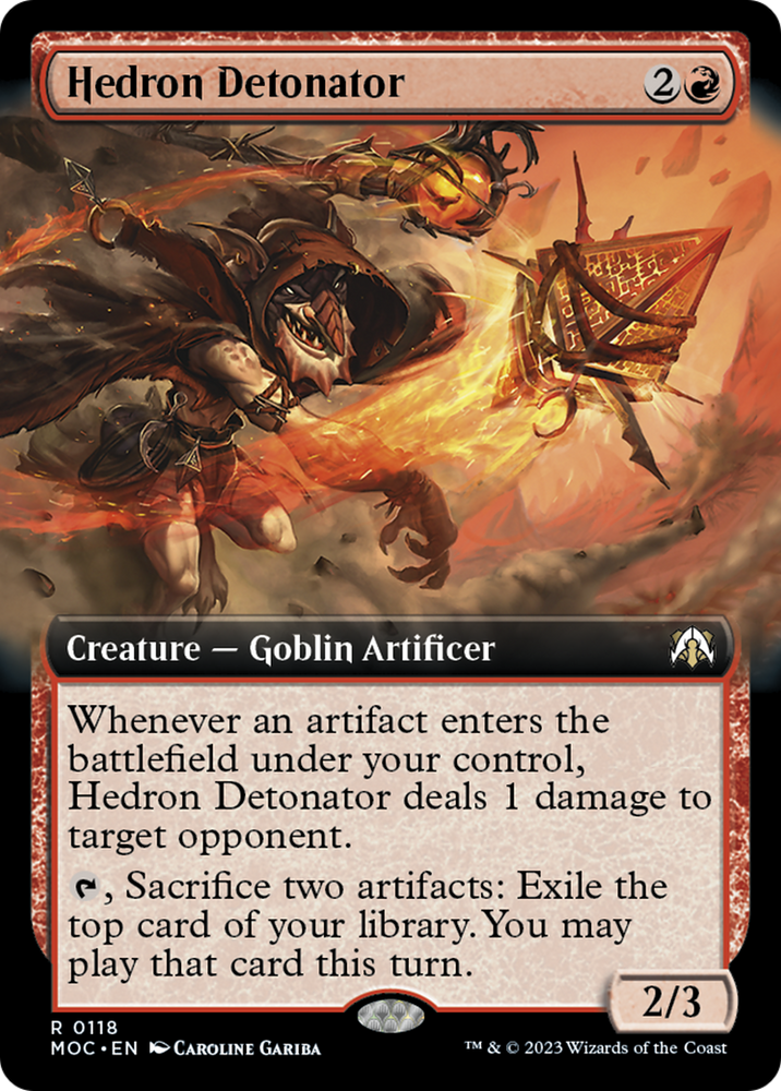 Hedron Detonator (Extended Art) [March of the Machine Commander] Magic: The Gathering