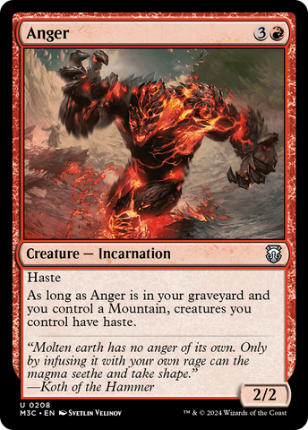 Anger (Ripple Foil) [Modern Horizons 3 Commander] Magic: The Gathering