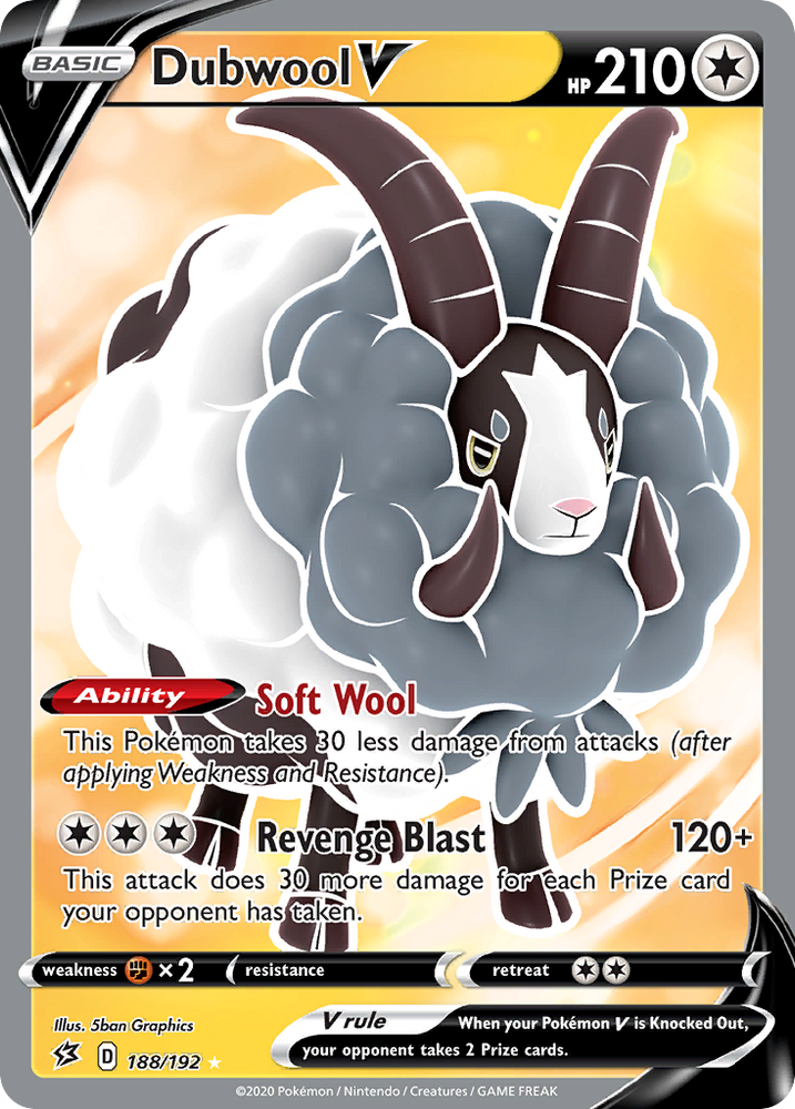 Dubwool V (188/192) [Sword & Shield: Rebel Clash] Pokémon
