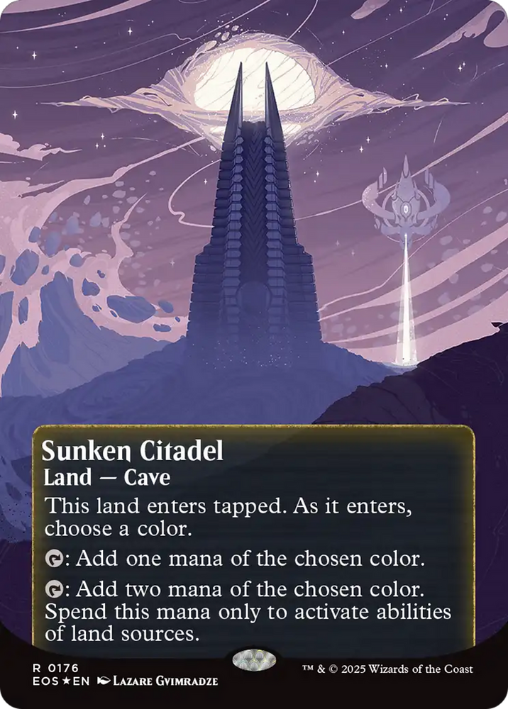 Sunken Citadel (0176) (Borderless) (Galaxy Foil) [Edge of Eternities: Stellar Sights] Magic: The Gathering