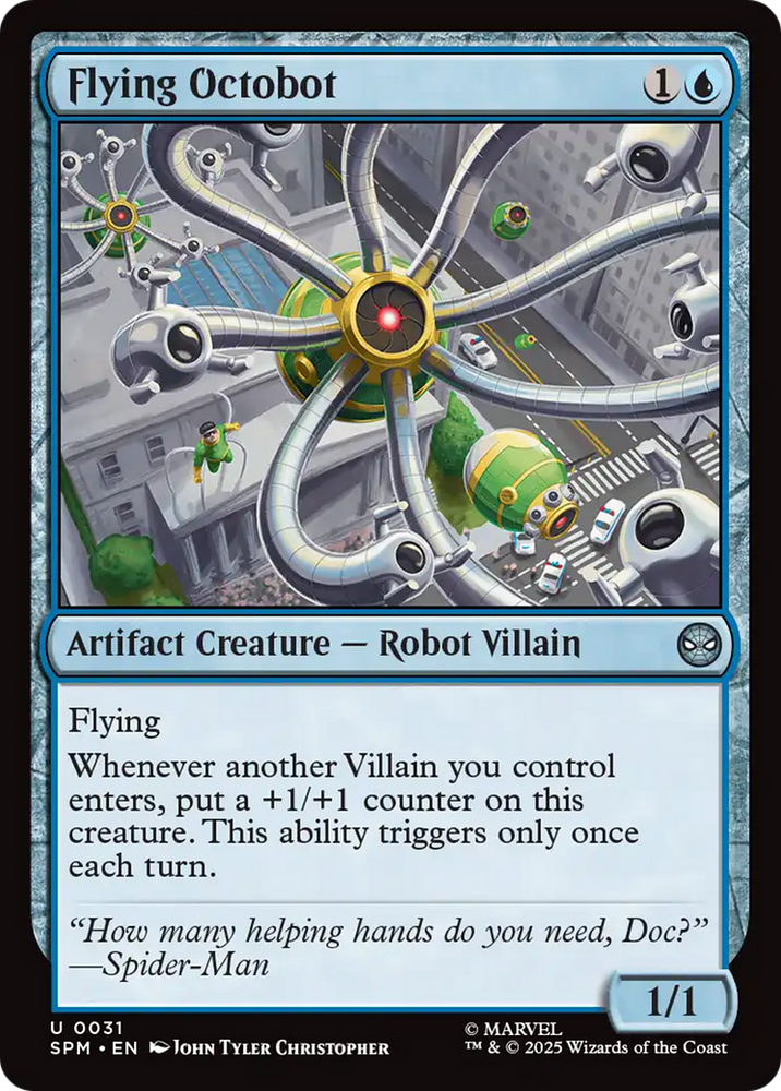 Flying Octobot [Marvel's Spider-Man] Magic: The Gathering
