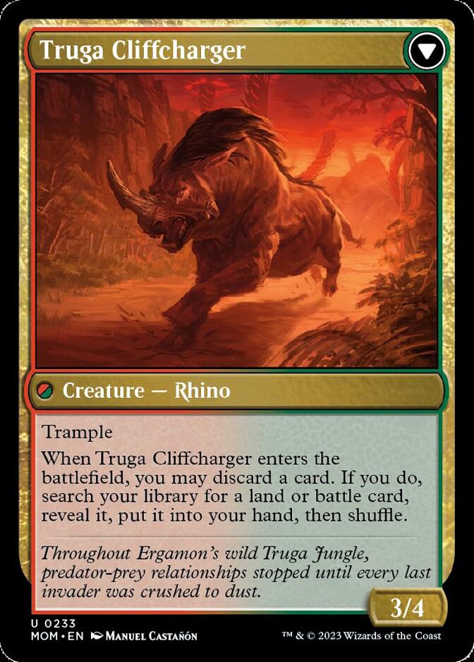Invasion of Ergamon // Truga Cliffcharger [March of the Machine] Magic: The Gathering