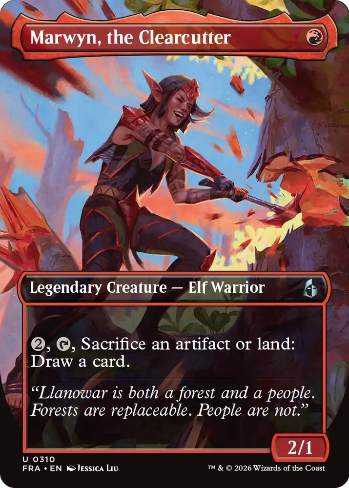 Marwyn, the Clearcutter (Borderless) [Reality Fracture] Magic: The Gathering