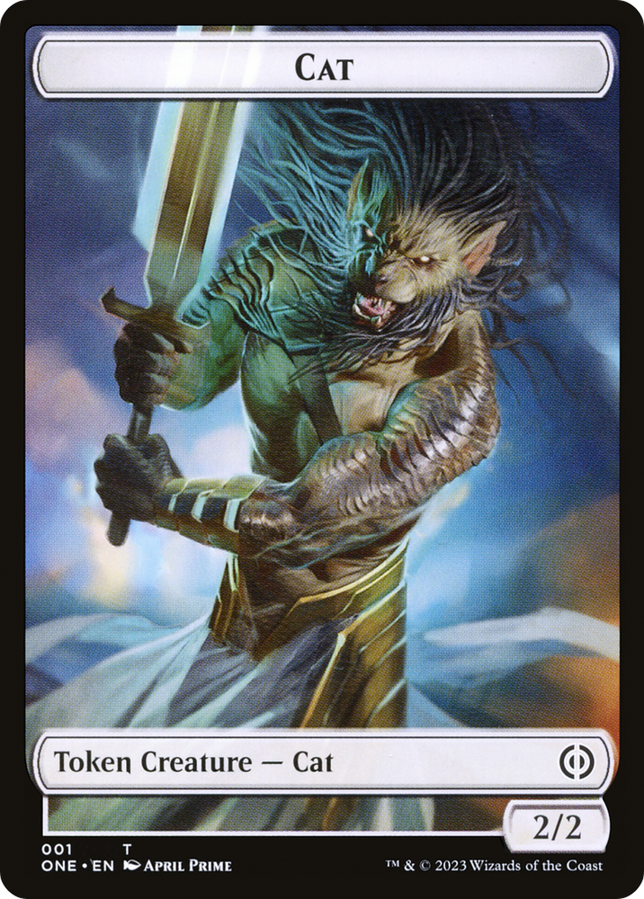 Cat Token [Phyrexia: All Will Be One Tokens] Magic: The Gathering