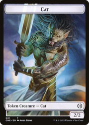 Cat Token [Phyrexia: All Will Be One Tokens] Magic: The Gathering
