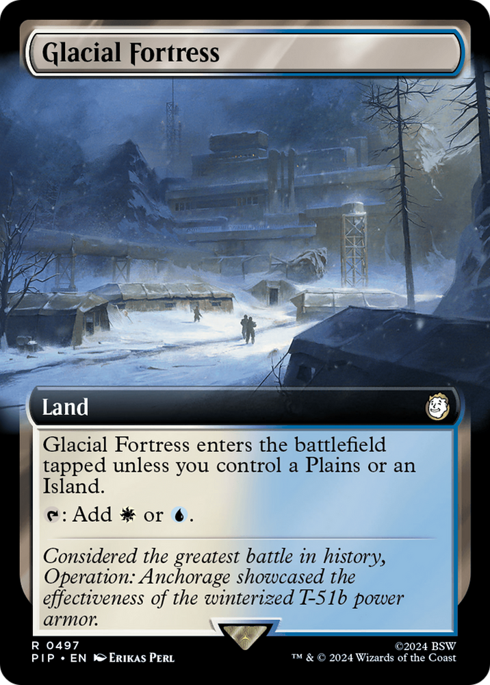 Glacial Fortress (Extended Art) [Fallout] Magic: The Gathering