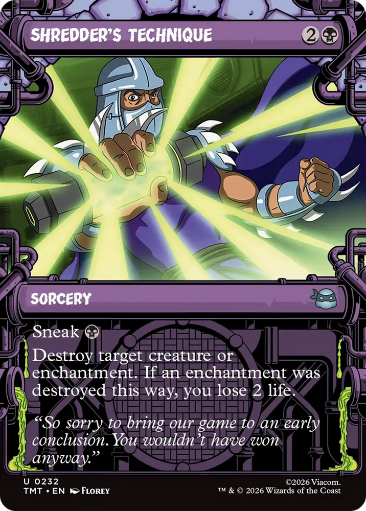 Shredder's Technique (Showcase) [Teenage Mutant Ninja Turtles] Magic: The Gathering