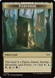 Everywhere // Copy Double-Sided Token [Duskmourn: House of Horror Tokens] Magic: The Gathering