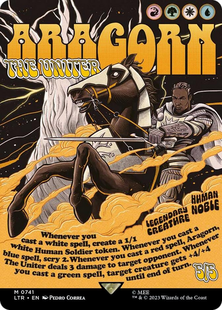 Aragorn, the Uniter (Borderless Poster) [The Lord of the Rings: Tales of Middle-Earth] Magic: The Gathering