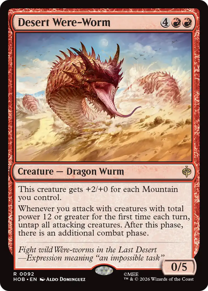 Desert Were-Worm [The Hobbit] Magic: The Gathering