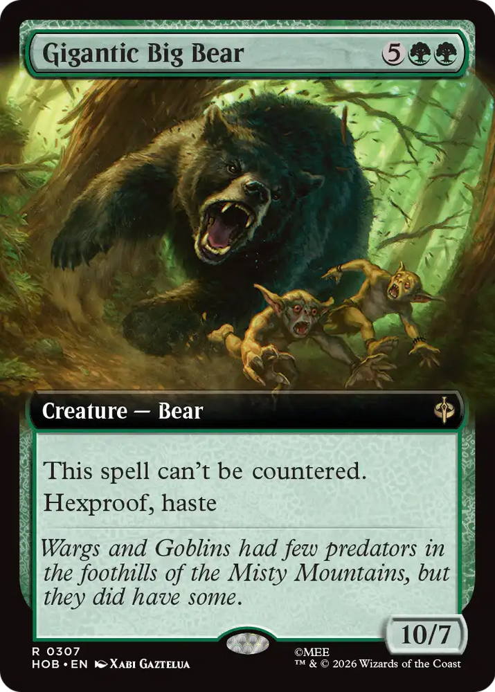 Gigantic Big Bear (Extended Art) [The Hobbit] Magic: The Gathering