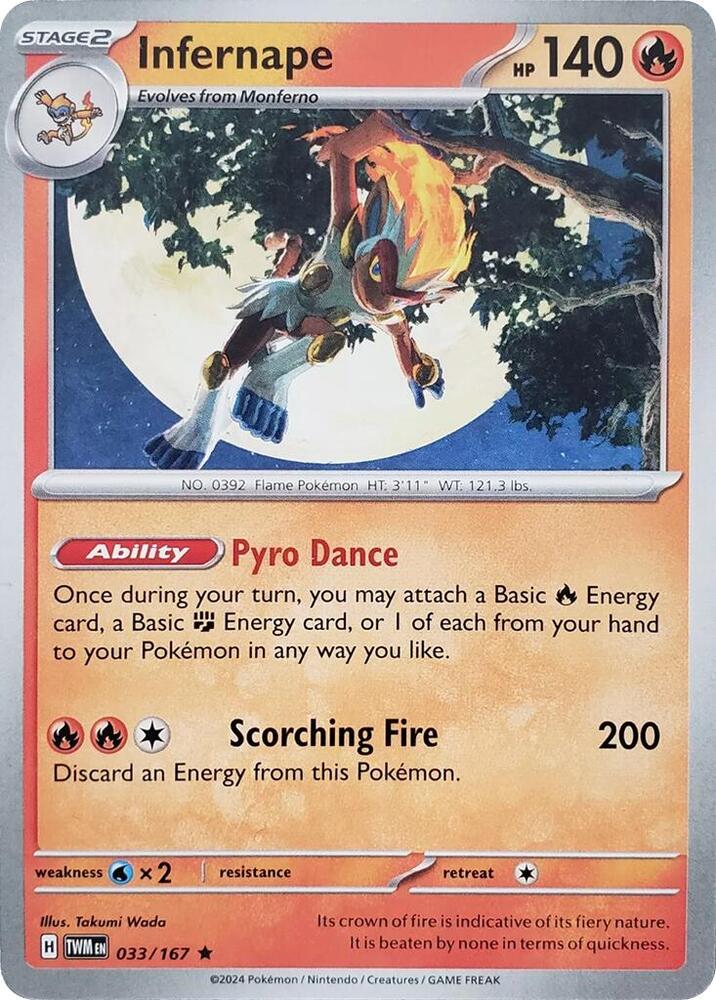 Infernape (033/167) (Theme Deck Exclusive) [Scarlet & Violet: Twilight Masquerade] Pokémon