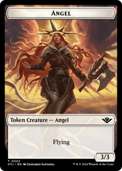Mercenary // Angel Double-Sided Token [Outlaws of Thunder Junction Tokens] Magic: The Gathering