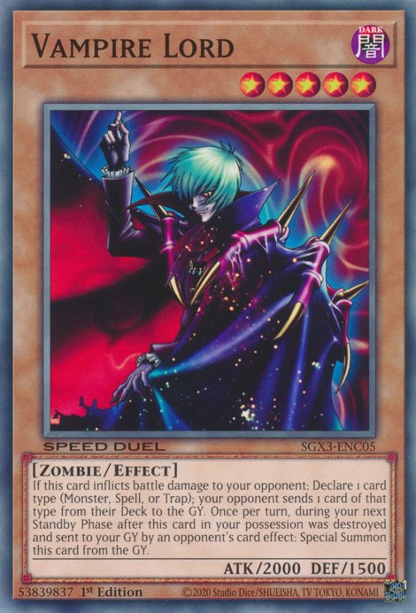 Vampire Lord [SGX3-ENC05] Common Yu-Gi-Oh!