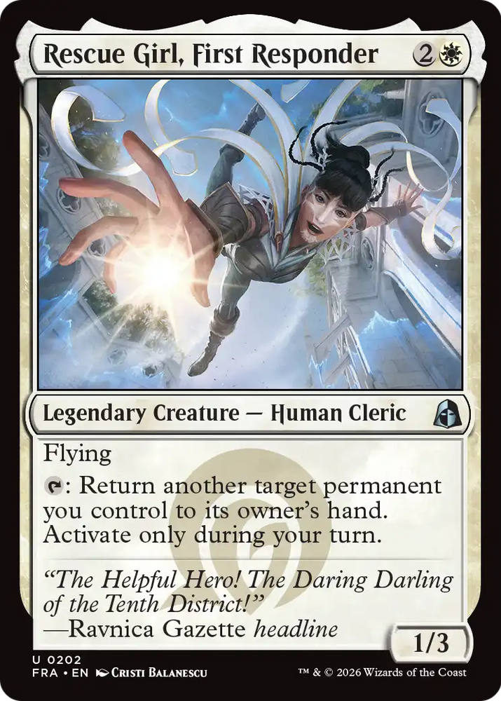 Rescue Girl, First Responder [Reality Fracture] Magic: The Gathering