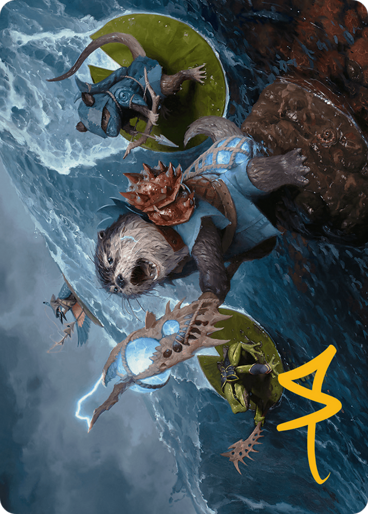 Valley Floodcaller Art Card (Gold-Stamped Signature) [Bloomburrow Art Series] Magic: The Gathering