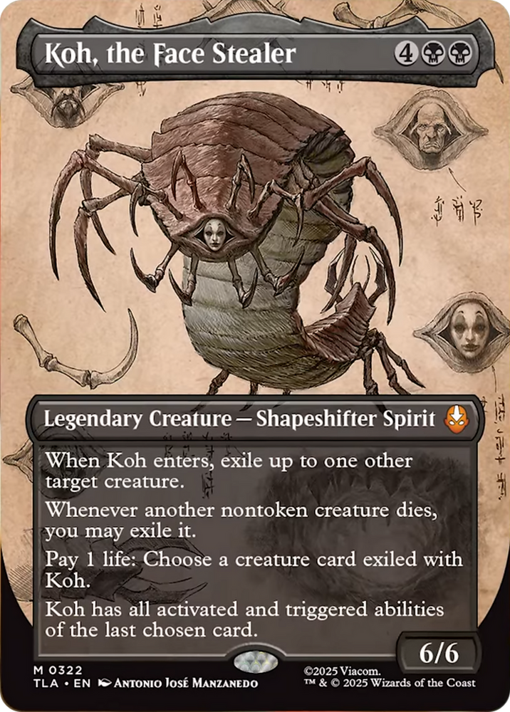 Koh, the Face Stealer (Borderless) [Avatar: The Last Airbender] Magic: The Gathering