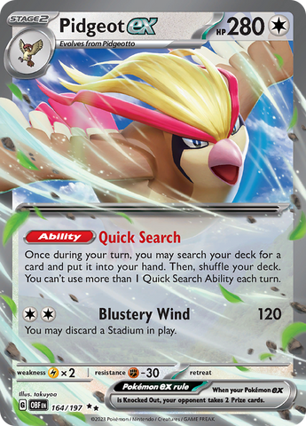 Pidgeot ex (164/197) [Scarlet & Violet: Obsidian Flames] Pokémon
