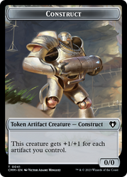 Spirit (0010) // Construct (0041) Double-Sided Token [Commander Masters Tokens] Magic: The Gathering