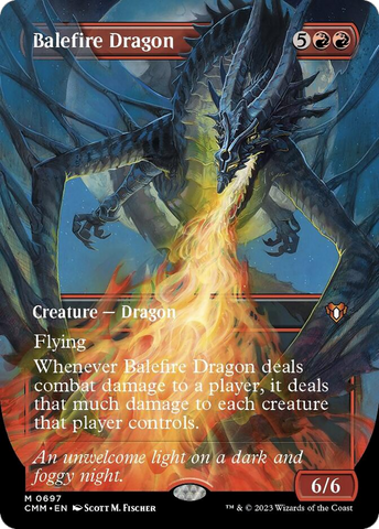 Balefire Dragon (Borderless Alternate Art) [Commander Masters] Magic: The Gathering
