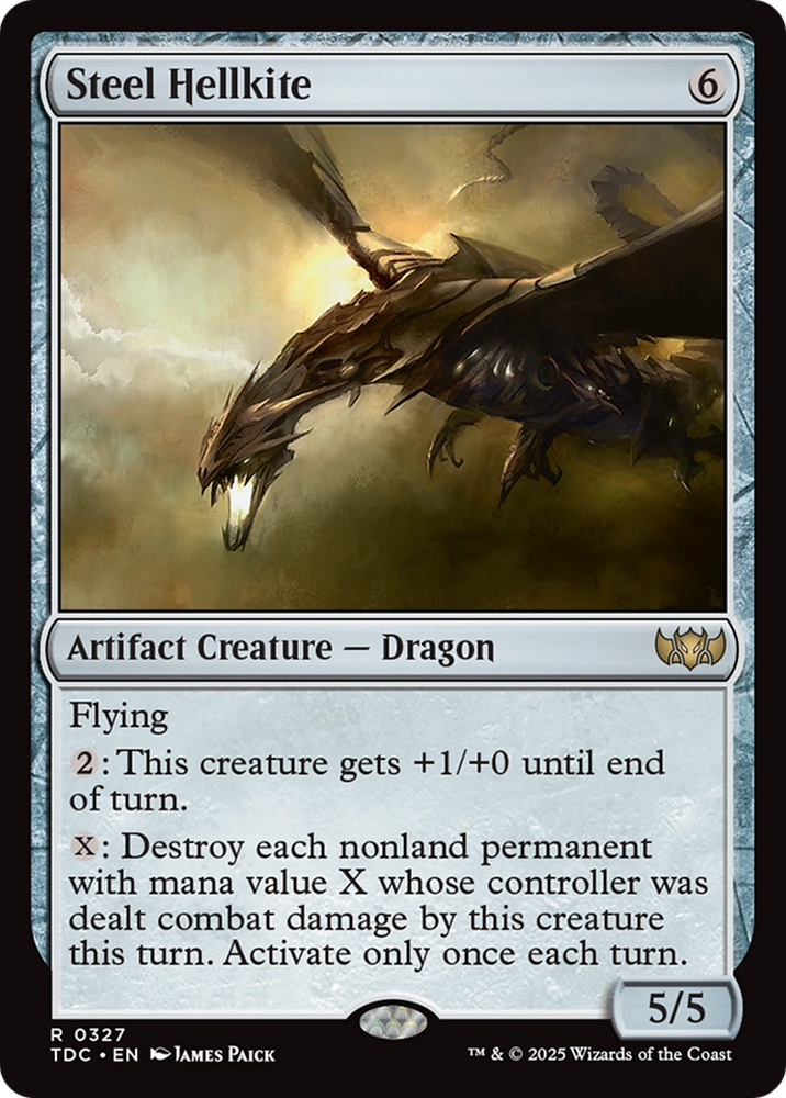Steel Hellkite [Tarkir: Dragonstorm Commander] Magic: The Gathering