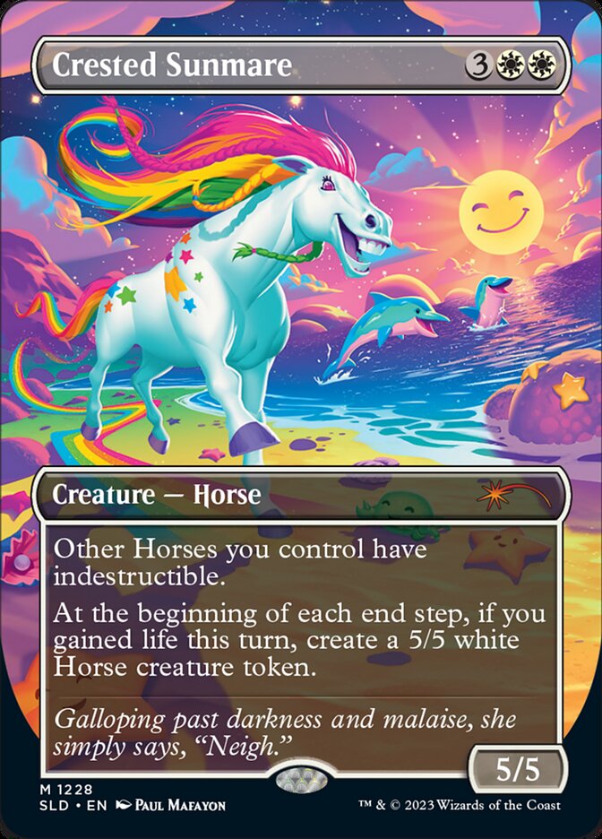 Crested Sunmare (Borderless) [Secret Lair Drop Series] Magic: The Gathering