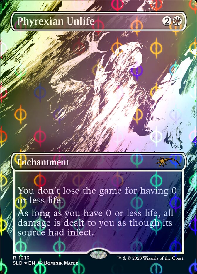 Phyrexian Unlife (Borderless Ichor Step-and-Compleat Foil) [Secret Lair Drop Series] Magic: The Gathering
