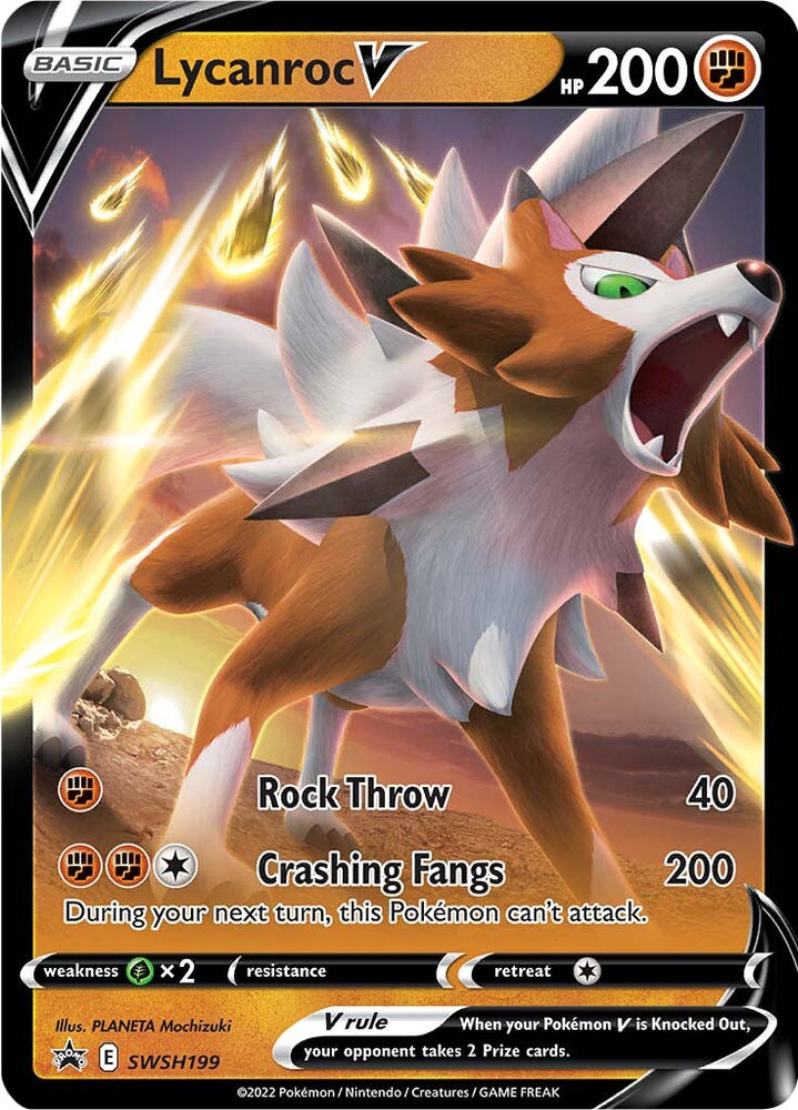 Lycanroc V (SWSH199) [Sword & Shield: Black Star Promos] Pokémon