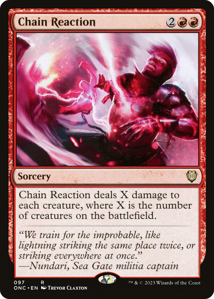 Chain Reaction [Phyrexia: All Will Be One Commander] Magic: The Gathering