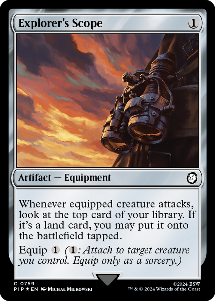 Explorer's Scope (Surge Foil) [Fallout] Magic: The Gathering