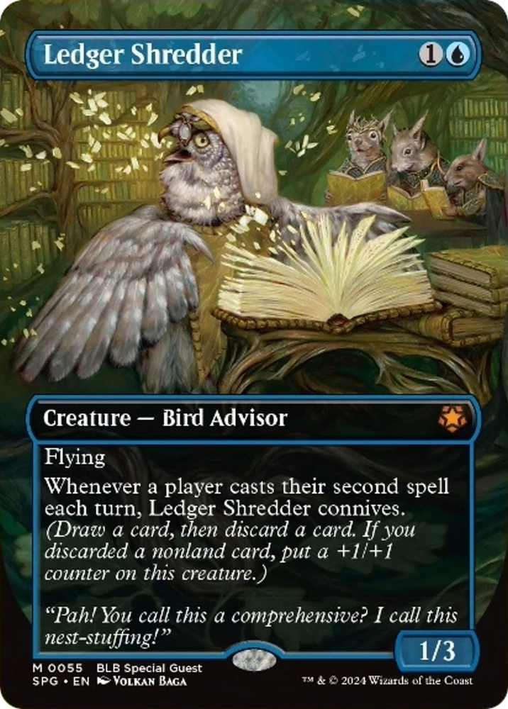 Ledger Shredder (Borderless) [Bloomburrow Special Guests] Magic: The Gathering