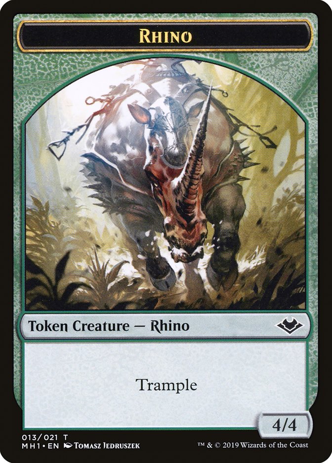 Goblin (010) // Rhino (013) Double-Sided Token [Modern Horizons Tokens] Magic: The Gathering