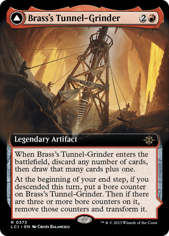 Brass's Tunnel-Grinder // Tecutlan, The Searing Rift (Extended Art) [The Lost Caverns of Ixalan] Magic: The Gathering