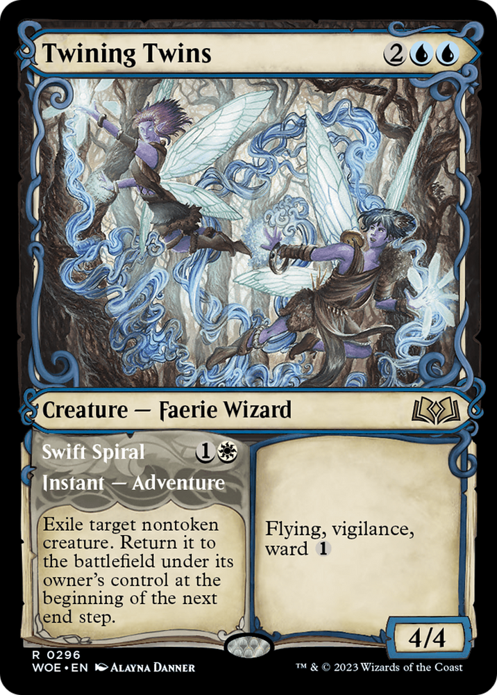 Twining Twins // Swift Spiral (Showcase) [Wilds of Eldraine] Magic: The Gathering