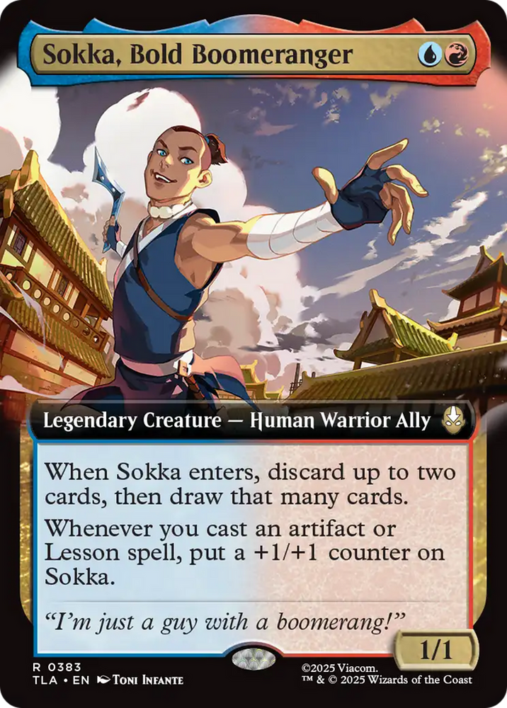 Sokka, Bold Boomeranger (Extended Art) [Avatar: The Last Airbender] Magic: The Gathering