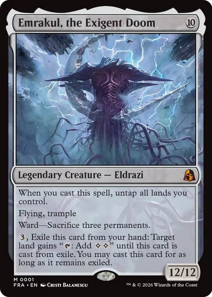Emrakul, the Exigent Doom [Reality Fracture] Magic: The Gathering