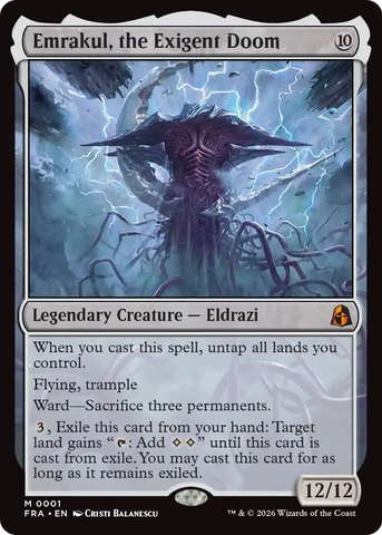Emrakul, the Exigent Doom [Reality Fracture] Magic: The Gathering