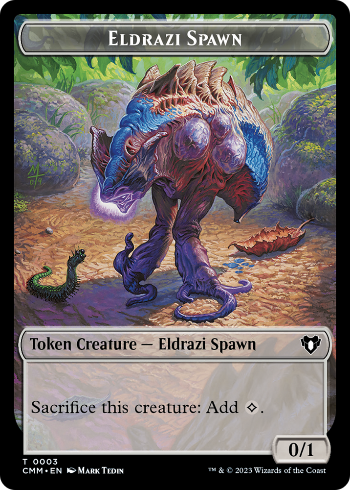 Eldrazi Spawn // Dragon (0021) Double-Sided Token [Commander Masters Tokens] Magic: The Gathering