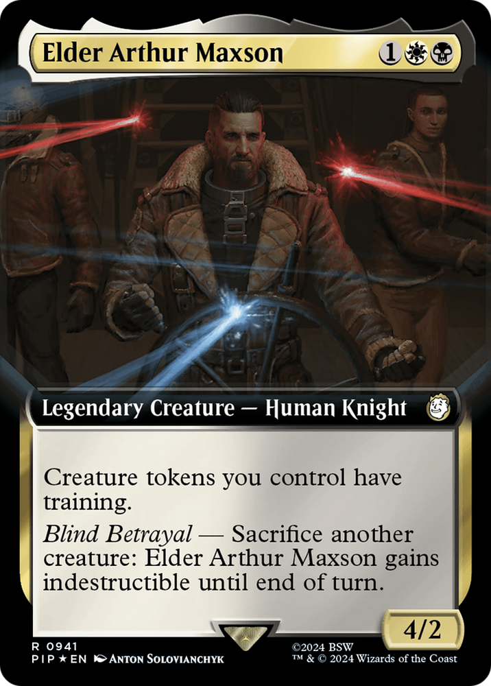 Elder Arthur Maxson (Extended Art) (Surge Foil) [Fallout] Magic: The Gathering