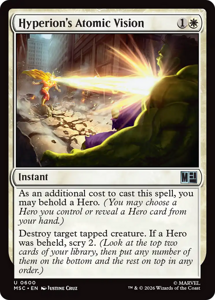Hyperion's Atomic Vision [Marvel Super Heroes Commander] Magic: The Gathering