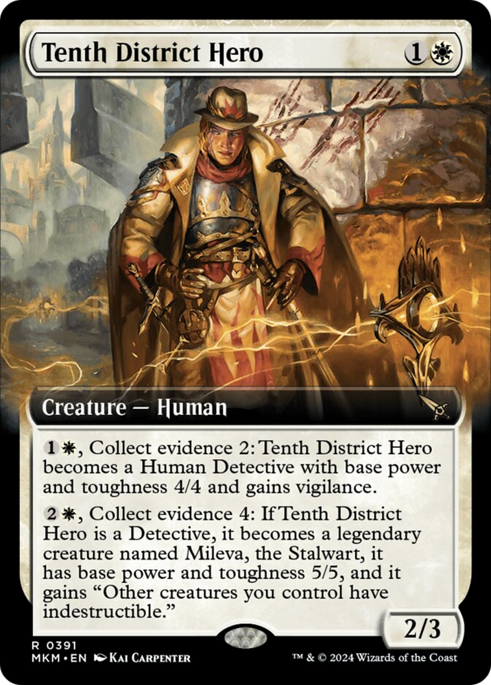 Tenth District Hero (Extended Art) [Murders at Karlov Manor] Magic: The Gathering