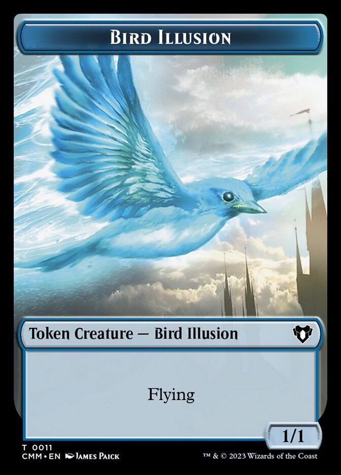 Thopter // Bird Illusion Double-Sided Token [Commander Masters Tokens] Magic: The Gathering